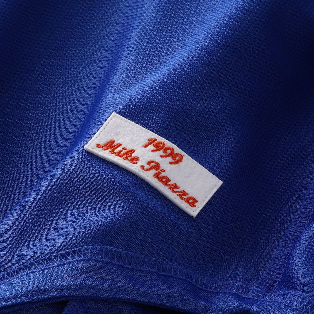 Mike Piazza New York Mets Mesh Batting Practice Button-Up Jersey - Orange