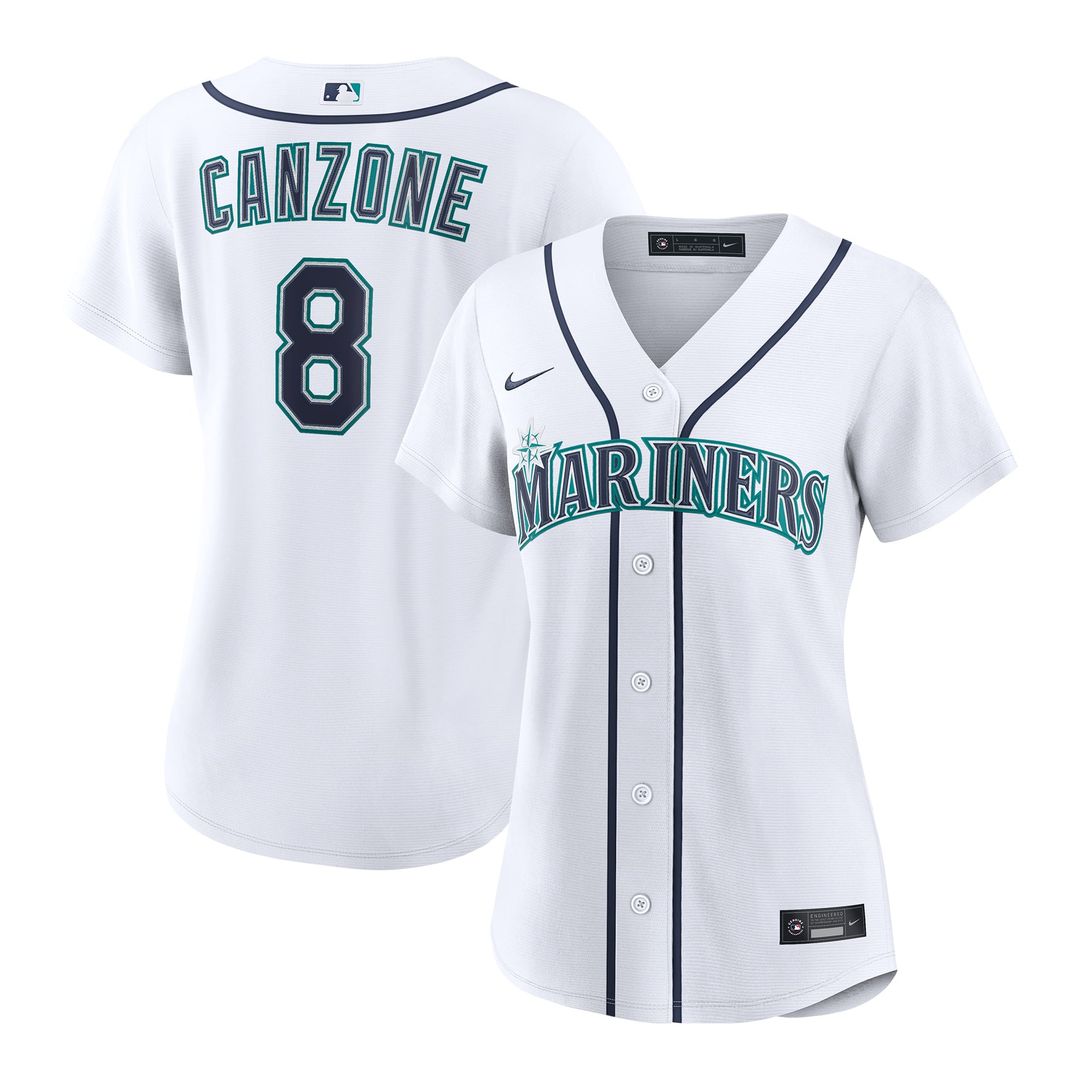 Dominic Canzone Seattle Mariners Women's Home Jersey - White