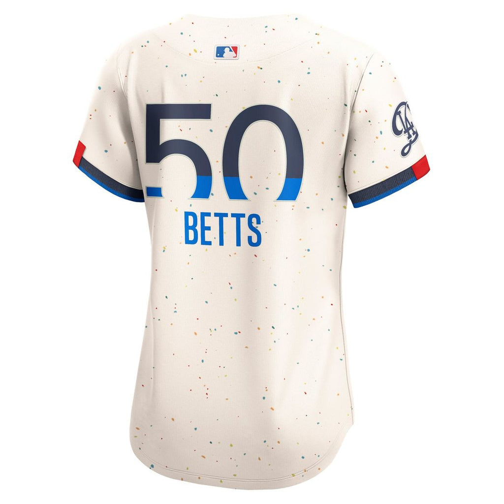Mookie Betts Los Angeles Dodgers Women's Jersey – Cream