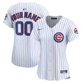 Chicago Cubs Women's Home Limited Custom Jersey - White
