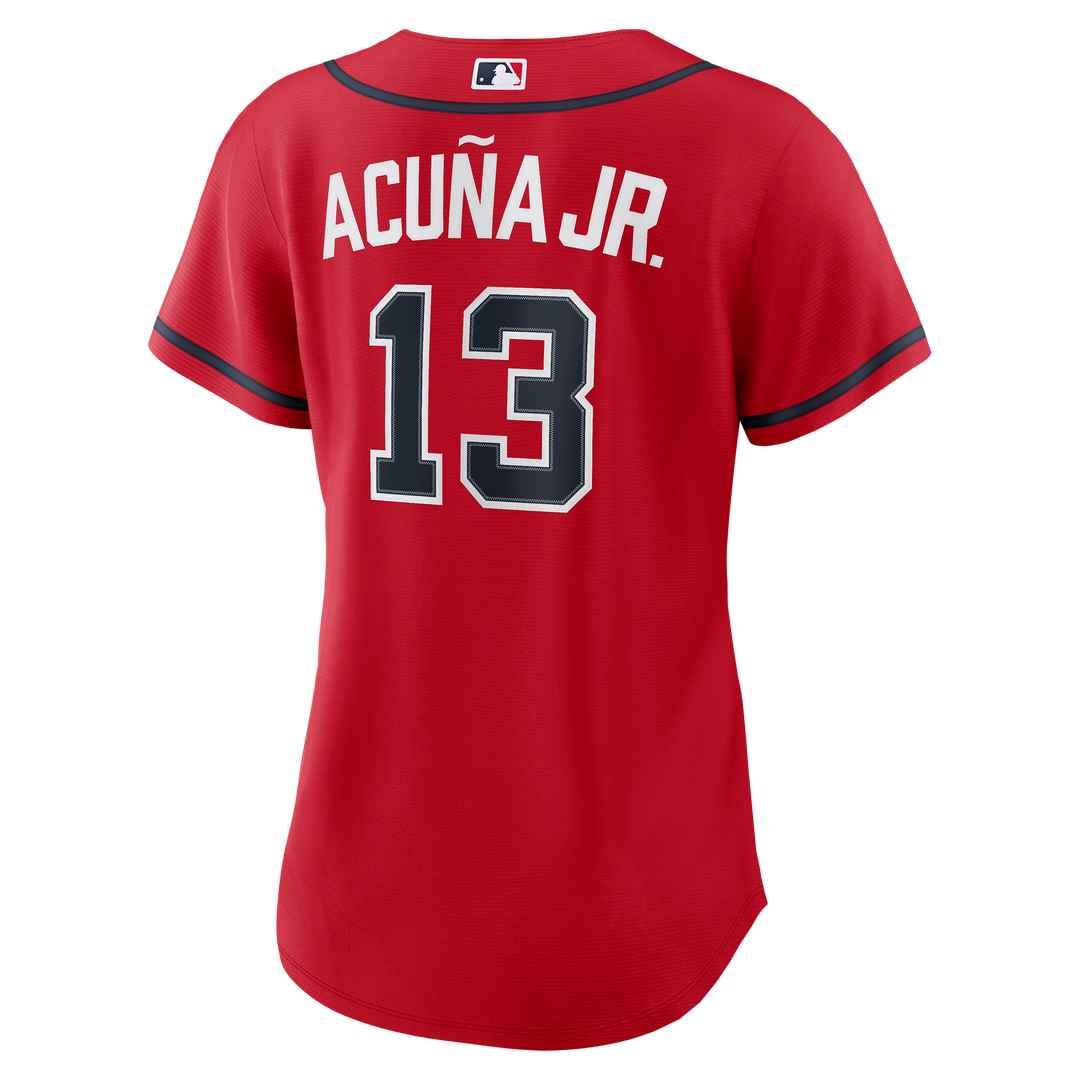 Ronald Acuña Jr. Atlanta Braves Women's Alternate Jersey - Red