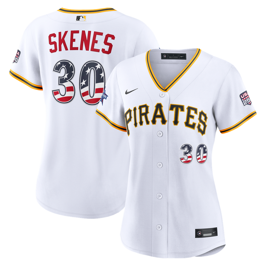 2026 All-Star Edition Stars & Stripes Women's Pittsburgh Pirates Paul Skenes White Jersey