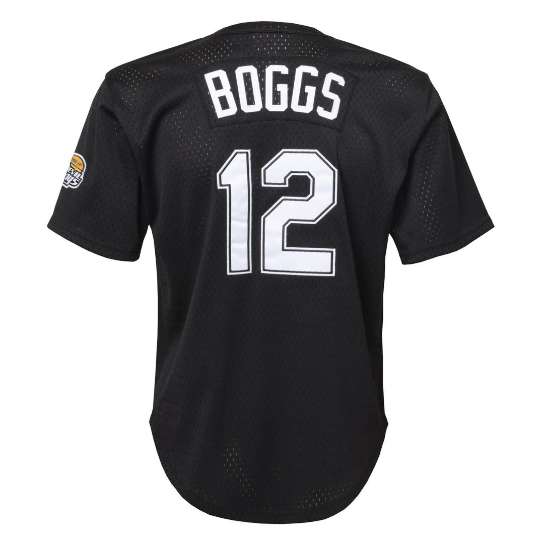 Wade Boggs Tampa Bay Rays Youth Mesh Jersey - Black