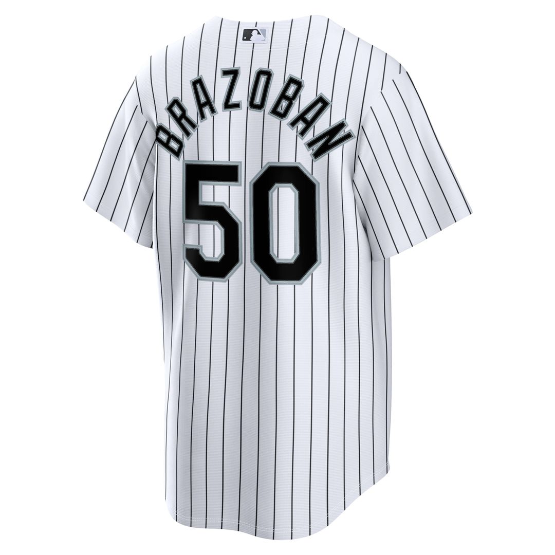 Huascar Brazoban Chicago White Sox Home Jersey - White