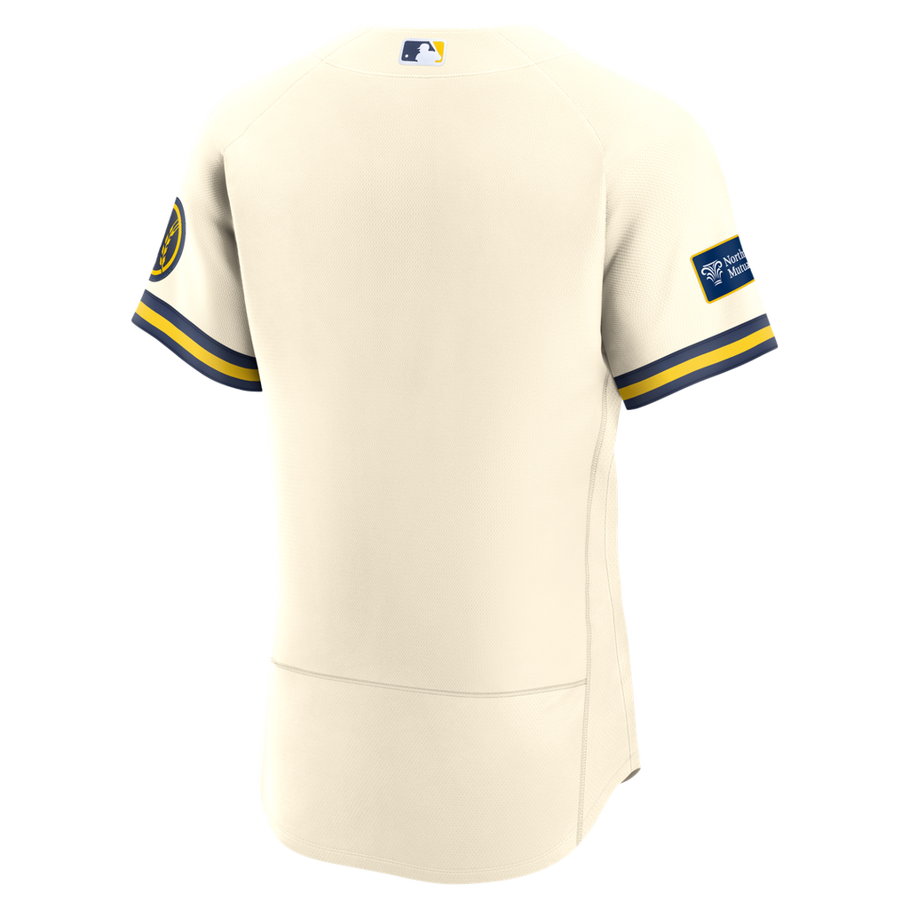 Milwaukee Brewers Alternate Sponsor Patch Jersey - White