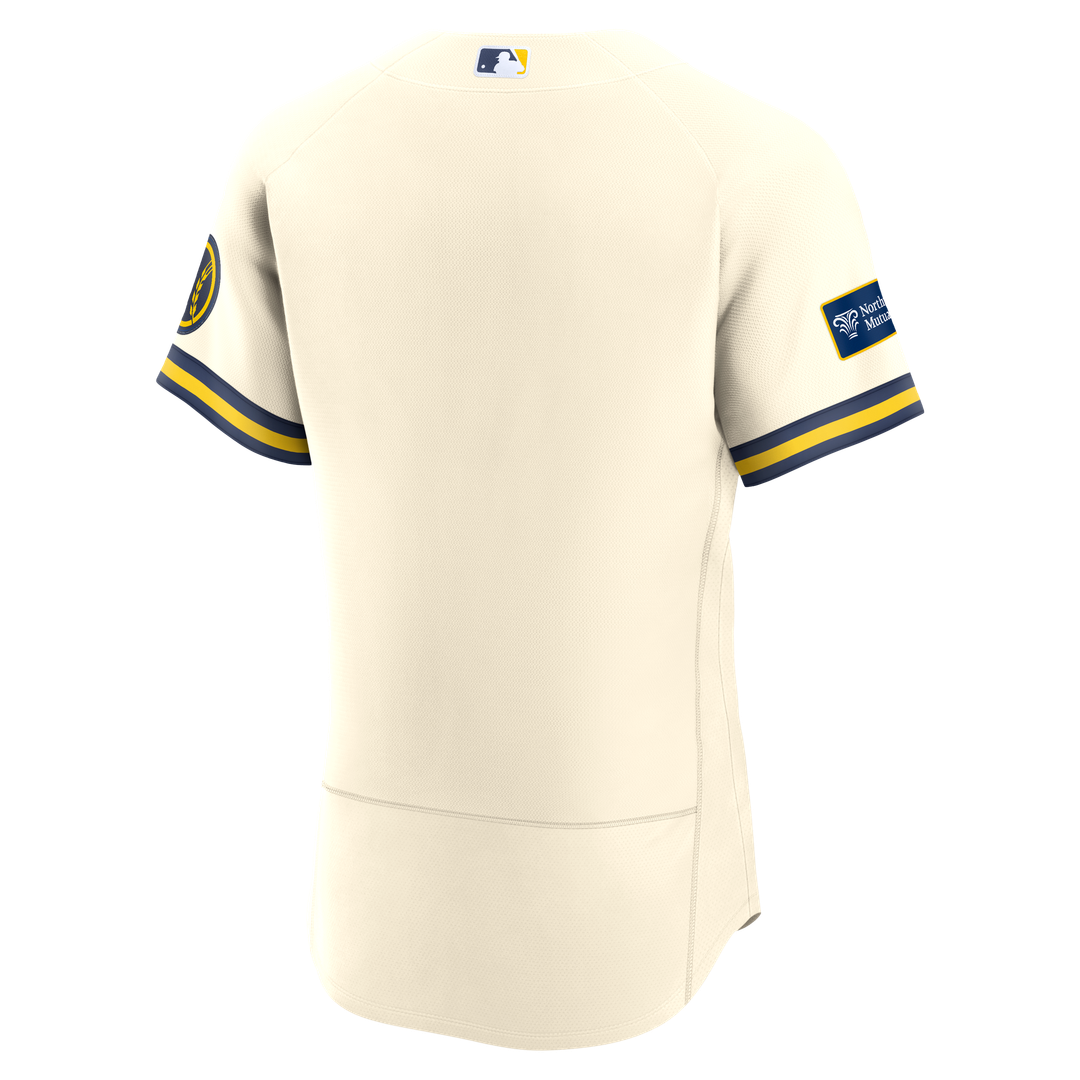 Milwaukee Brewers Alternate Sponsor Patch Jersey - White