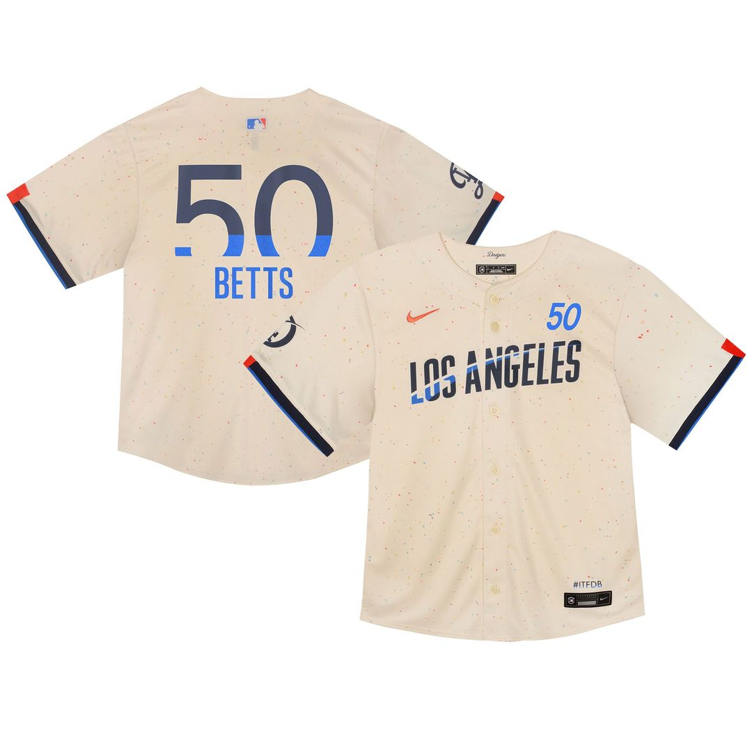 Mookie Betts Los Angeles Dodgers Toddler 2024 Jersey - Cream