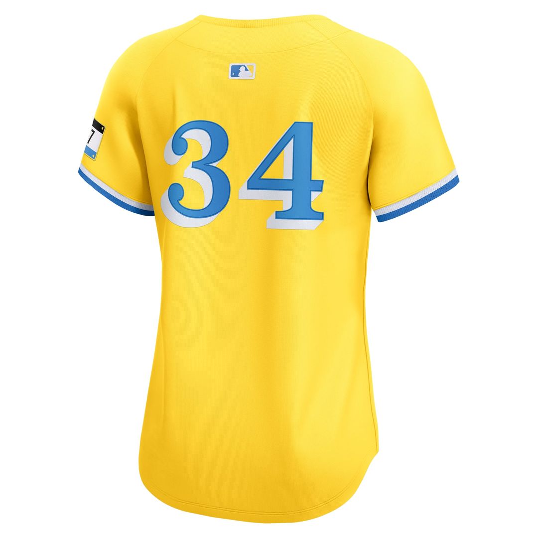 David Ortiz Boston Red Sox Women's Jersey - Gold