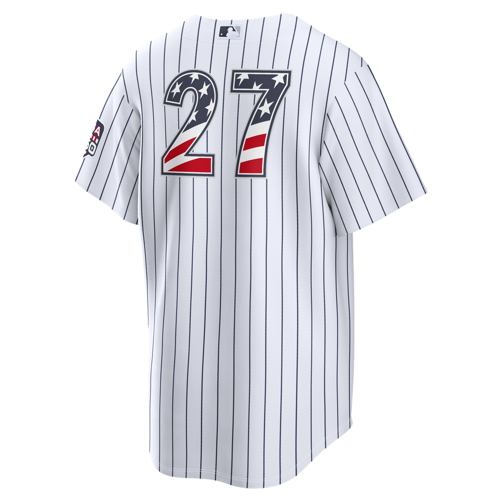 Fourth of July New York Yankees Giancarlo Stanton White USA 250 Jersey