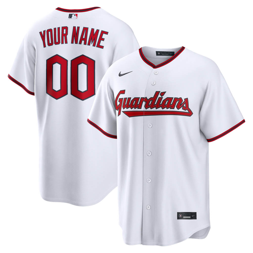 Cleveland Guardians Home Replica Custom Jersey - White