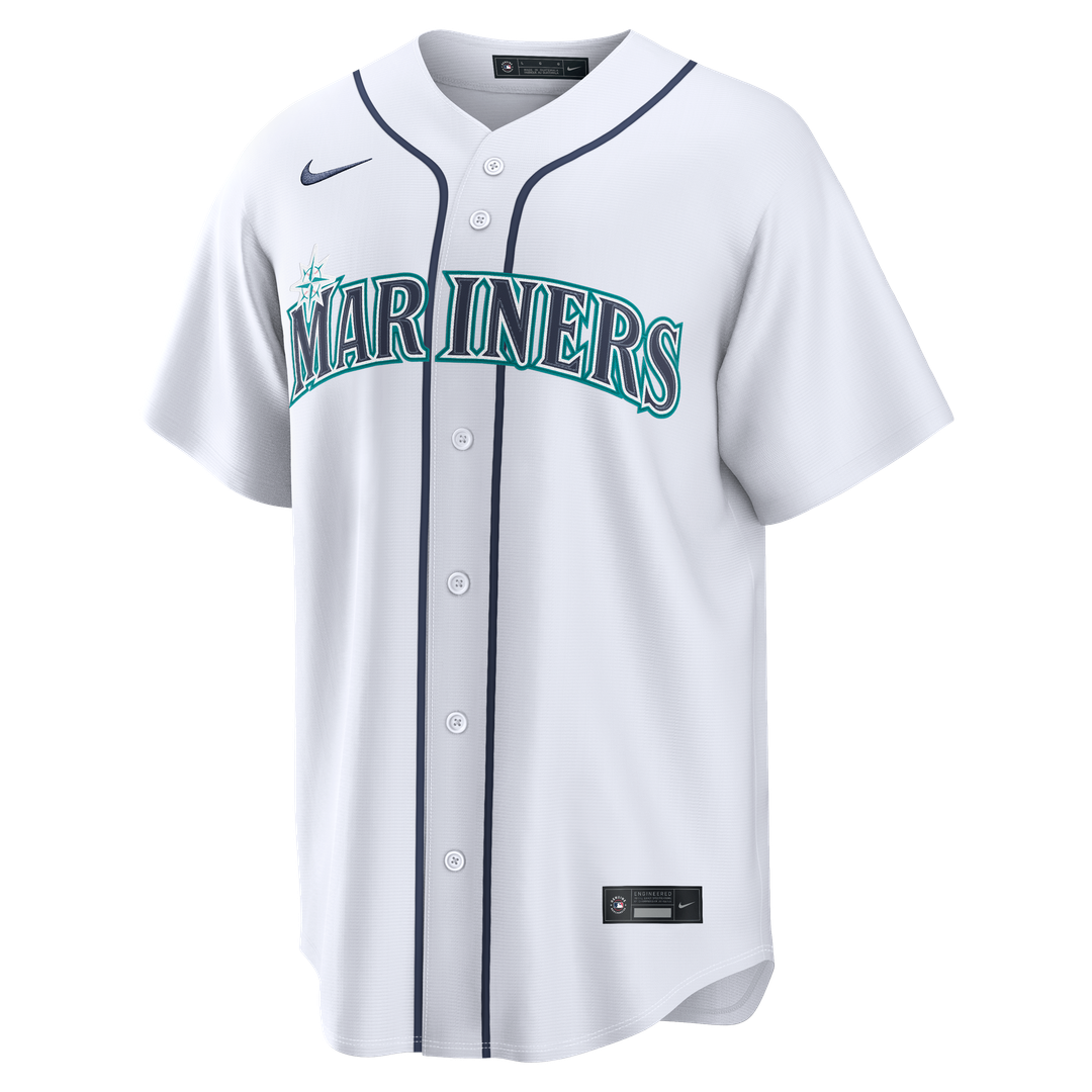 Seattle Mariners Home Replica Custom Jersey - White