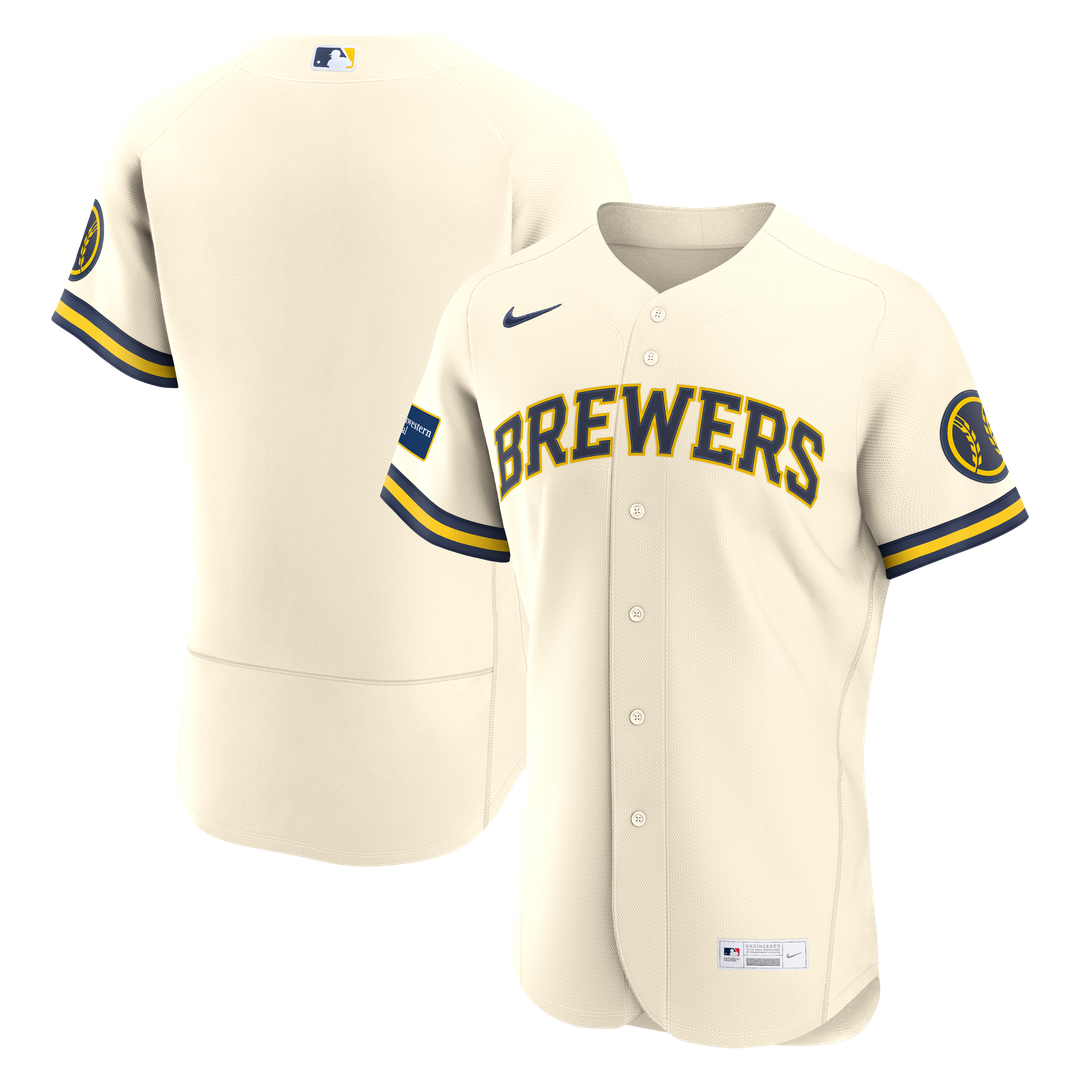 Milwaukee Brewers Alternate Sponsor Patch Jersey - White