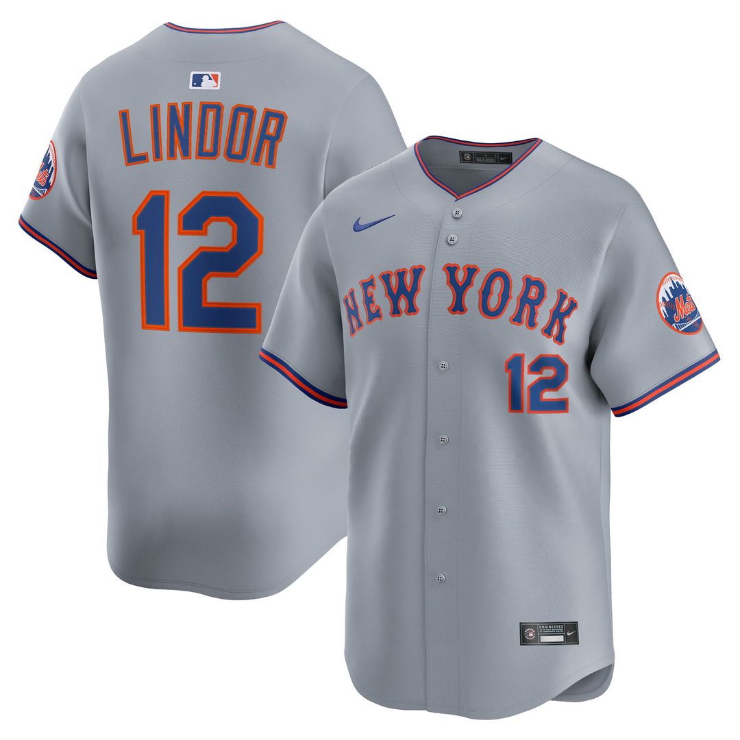 Francisco Lindor New York Mets Road Jersey - Gray