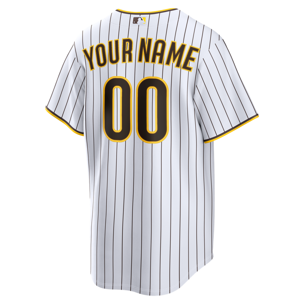San Diego Padres Home Replica Custom Jersey - White