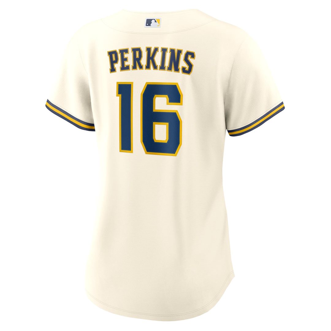 Blake Perkins Milwaukee Brewers Women's Home Jersey - Cream