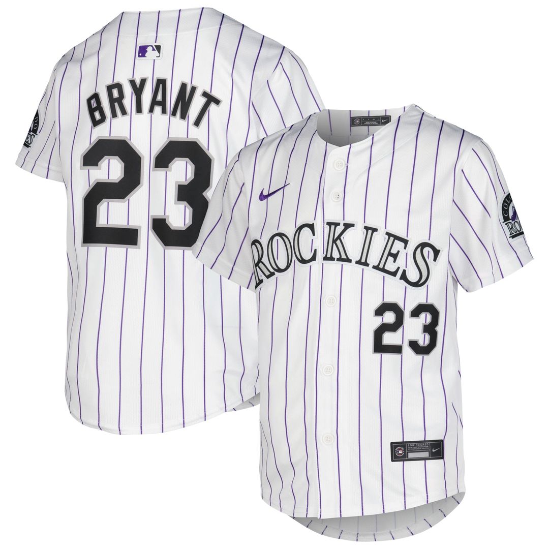 Kris Bryant Colorado Rockies Youth Home Jersey - White