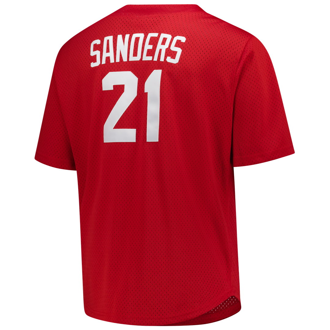 Deion Sanders Cincinnati Reds Big & Tall Cooperstown Mesh Jersey - Red