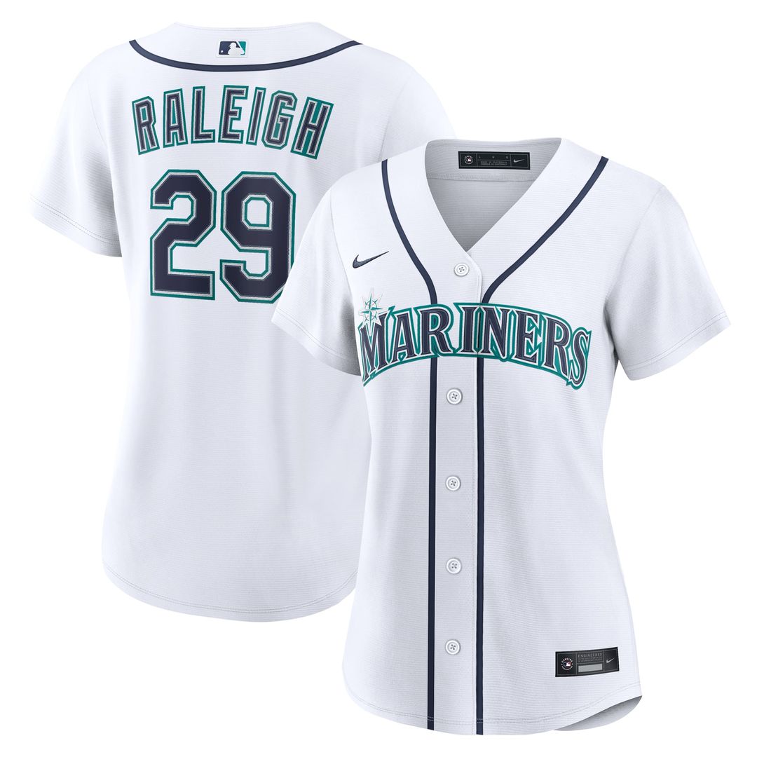 Cal Raleigh Seattle Mariners Women's Home Jersey - White