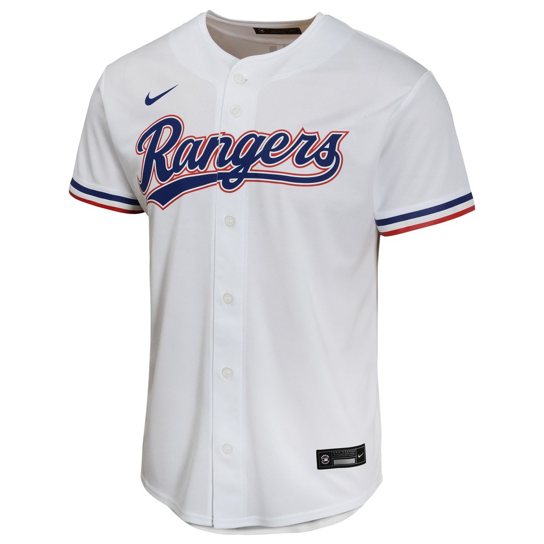 Jacob deGrom Texas Rangers Youth Home Jersey - White