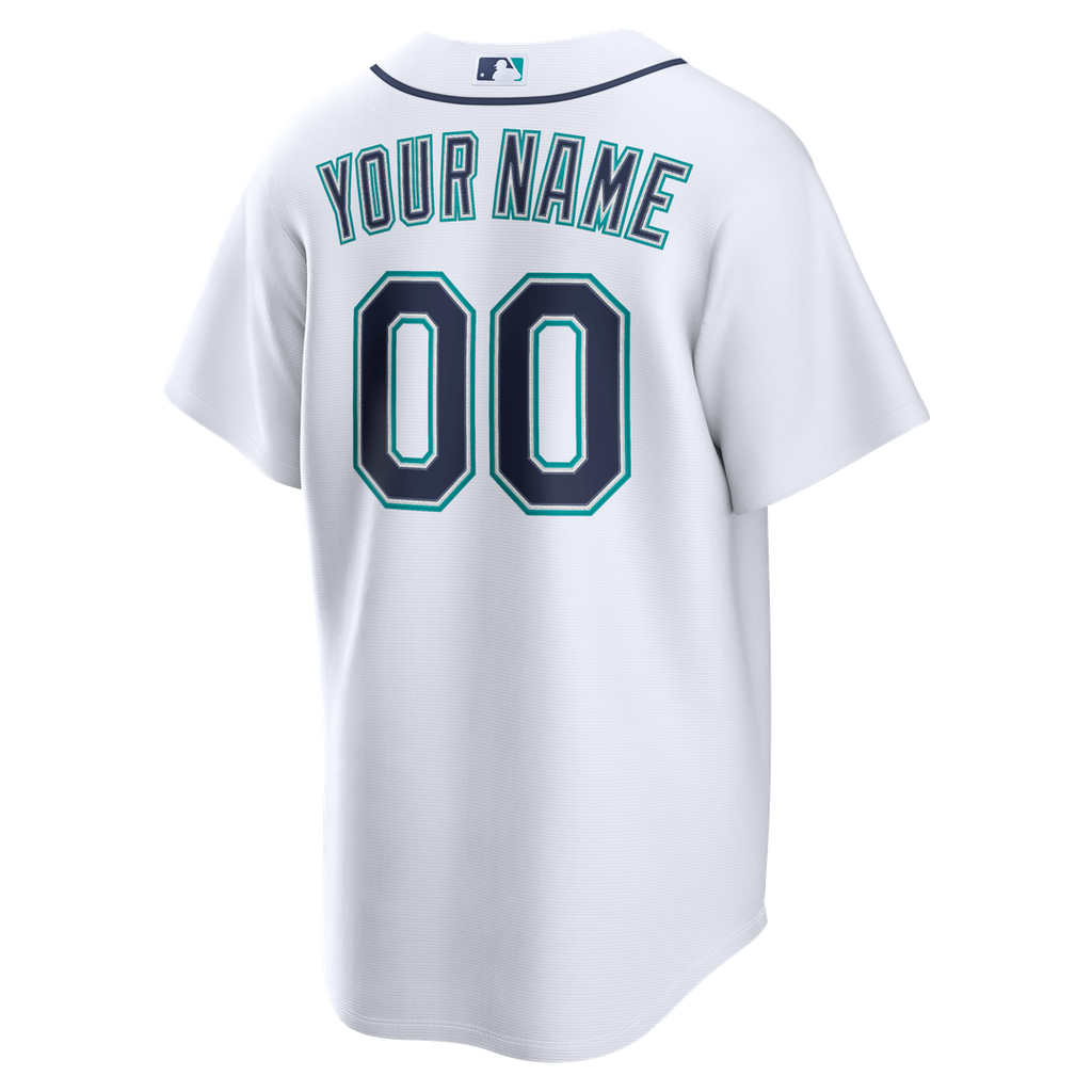 Seattle Mariners Home Replica Custom Jersey - White