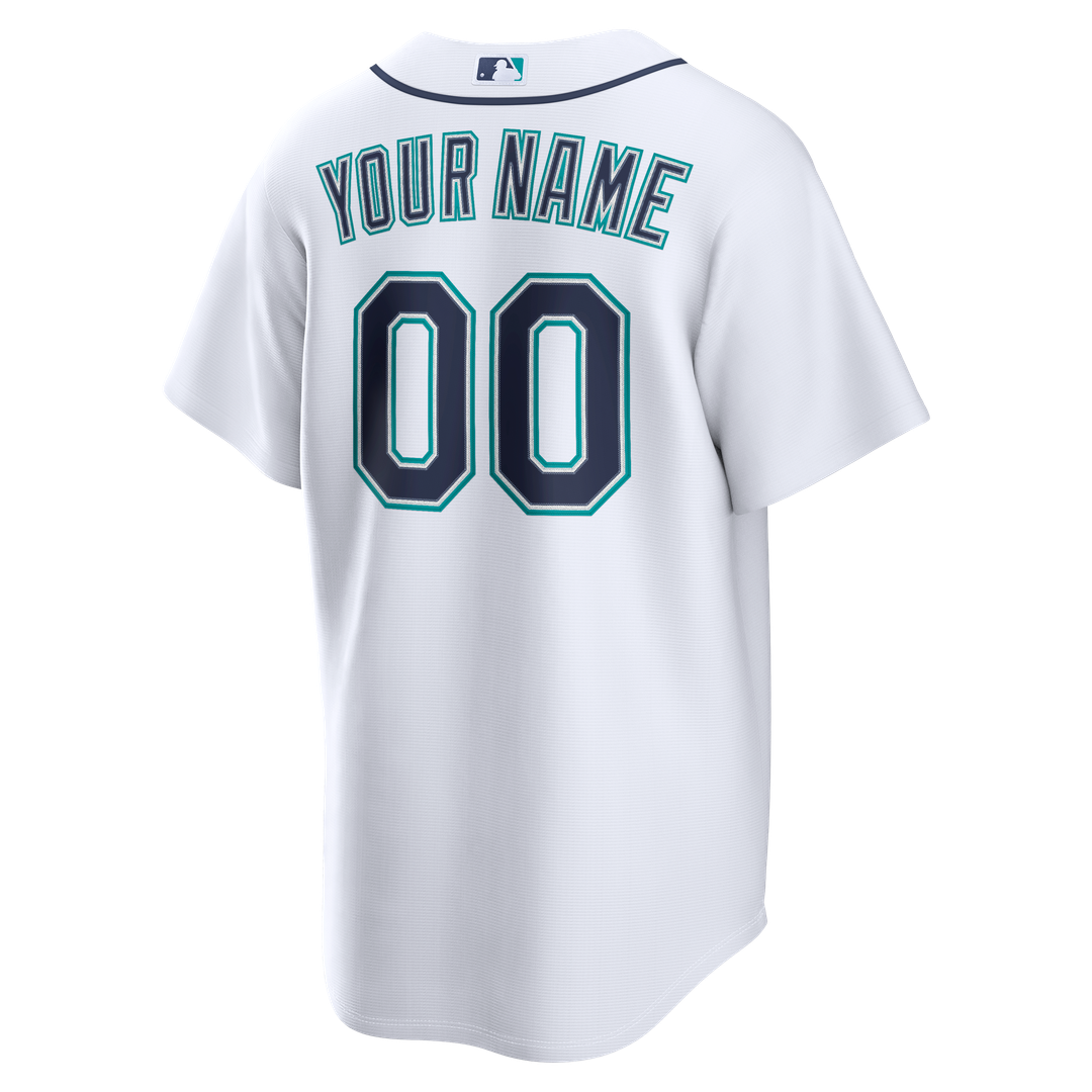 Seattle Mariners Home Replica Custom Jersey - White