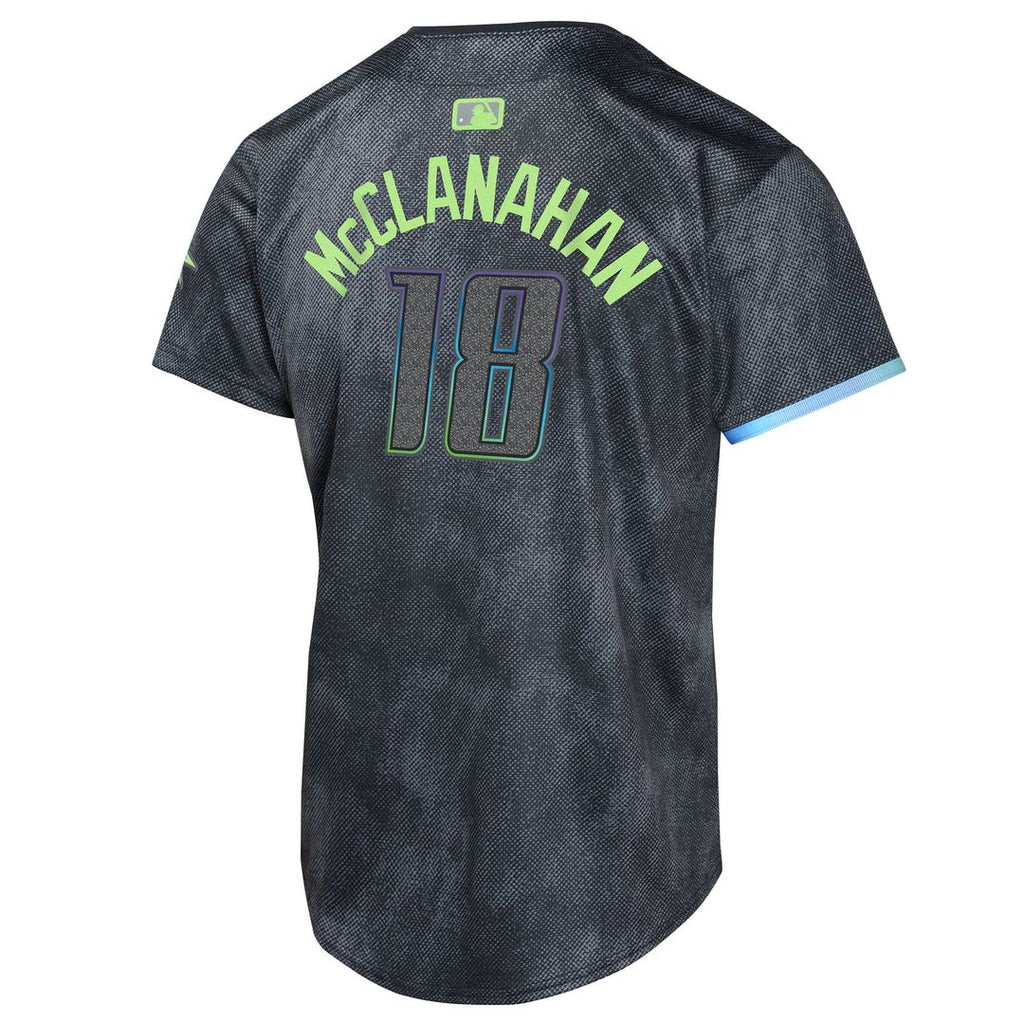 Shane McClanahan Tampa Bay Rays Youth 2024 Jersey - Charcoal