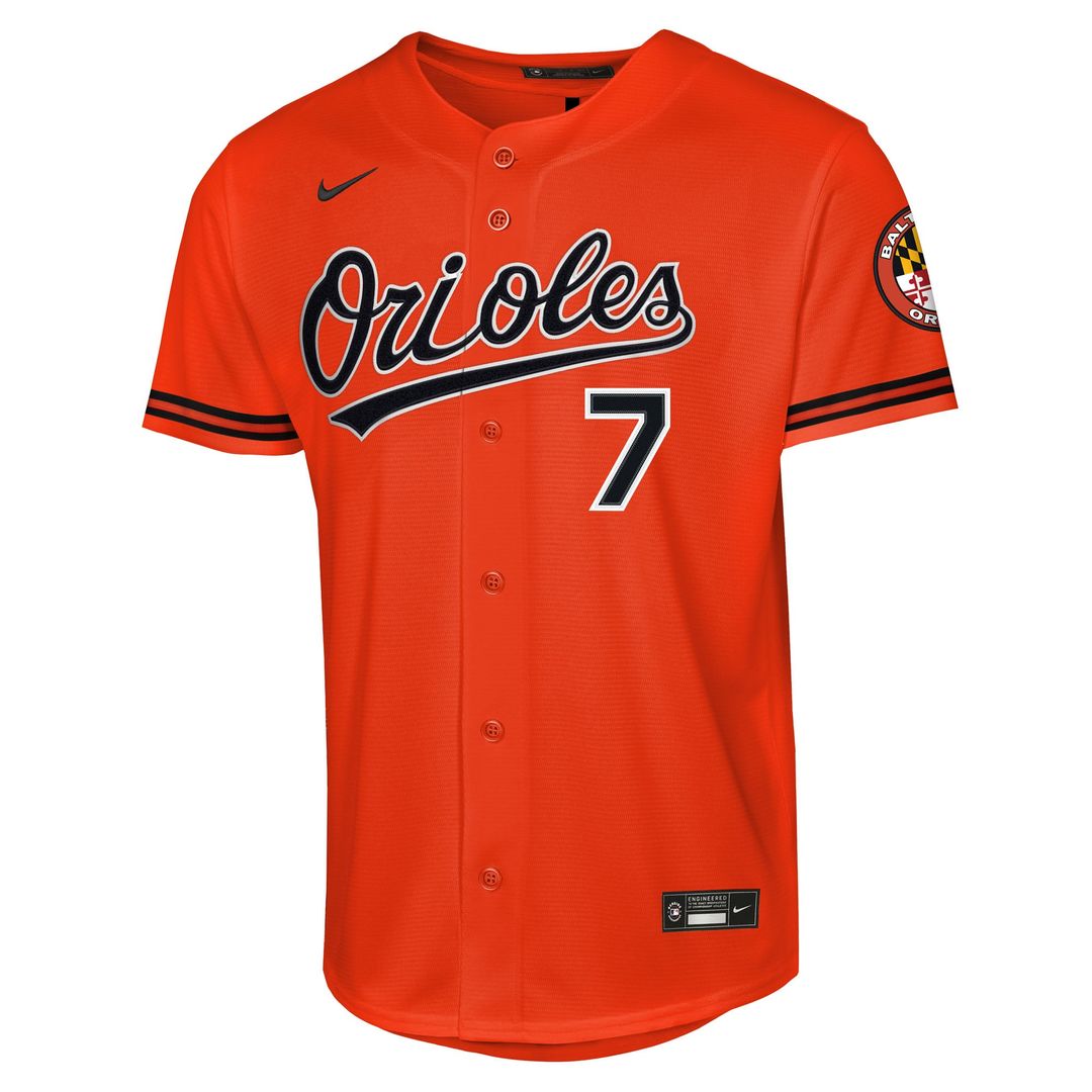 Jackson Holliday Baltimore Orioles Youth Alternate Jersey - Orange