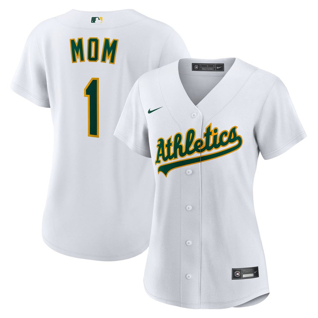 Athletics Women's #1 Mom Home Jersey - White