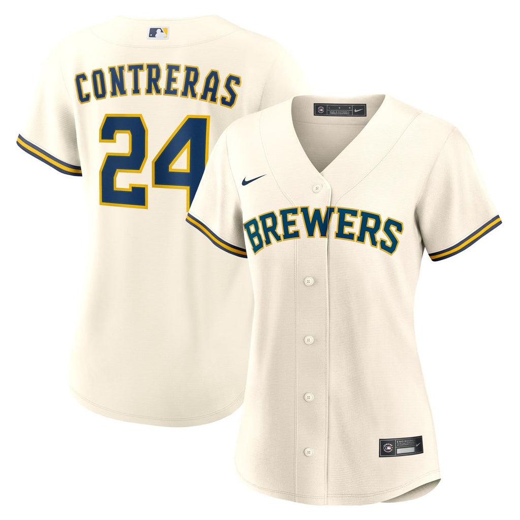 William Contreras Milwaukee Brewers Women's Home Jersey - Cream
