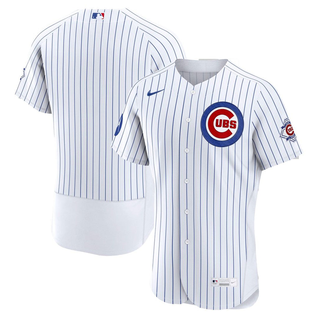 Chicago Cubs Home Sponsor Patch Jersey - White
