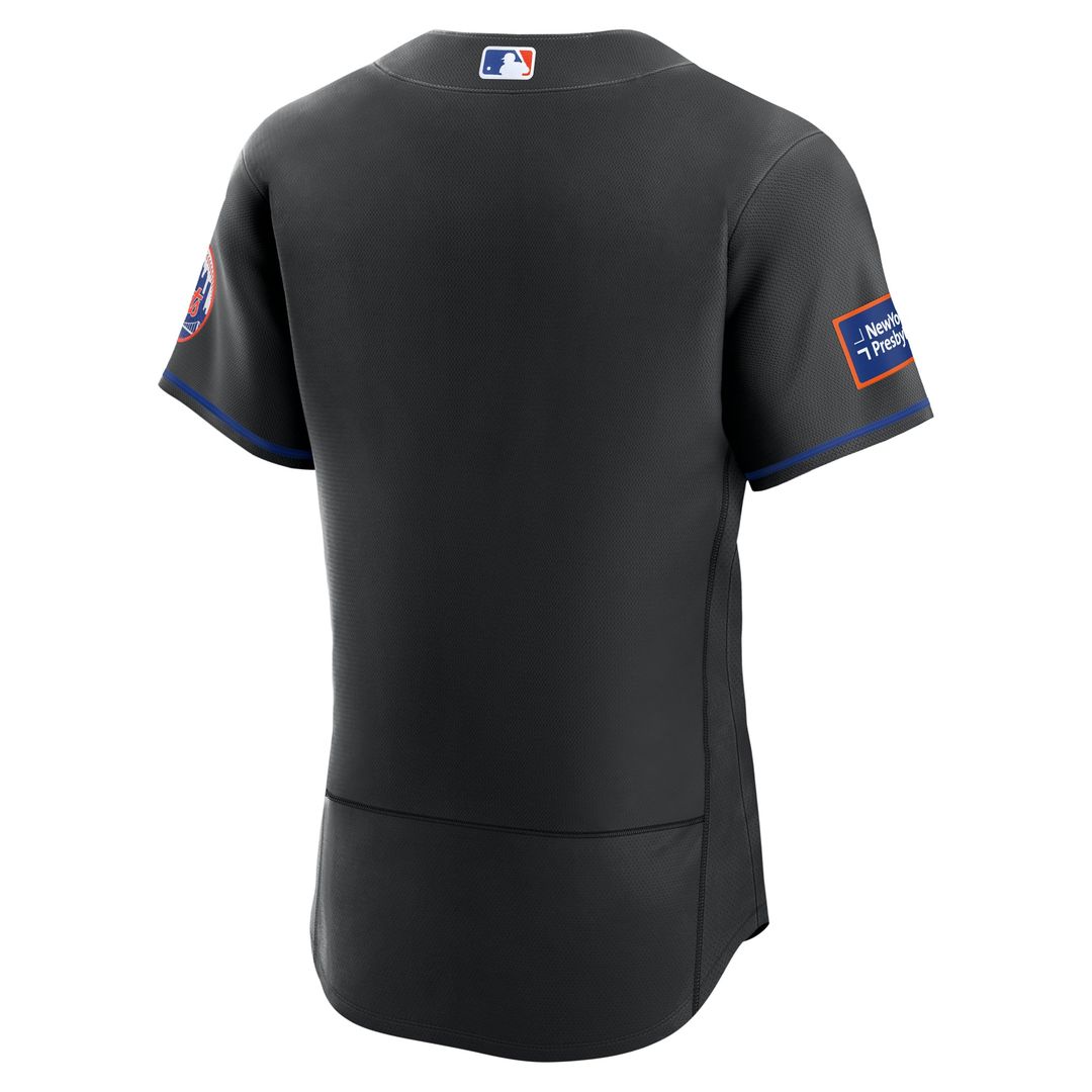 New York Mets Alternate Sponsor Patch Jersey - Black