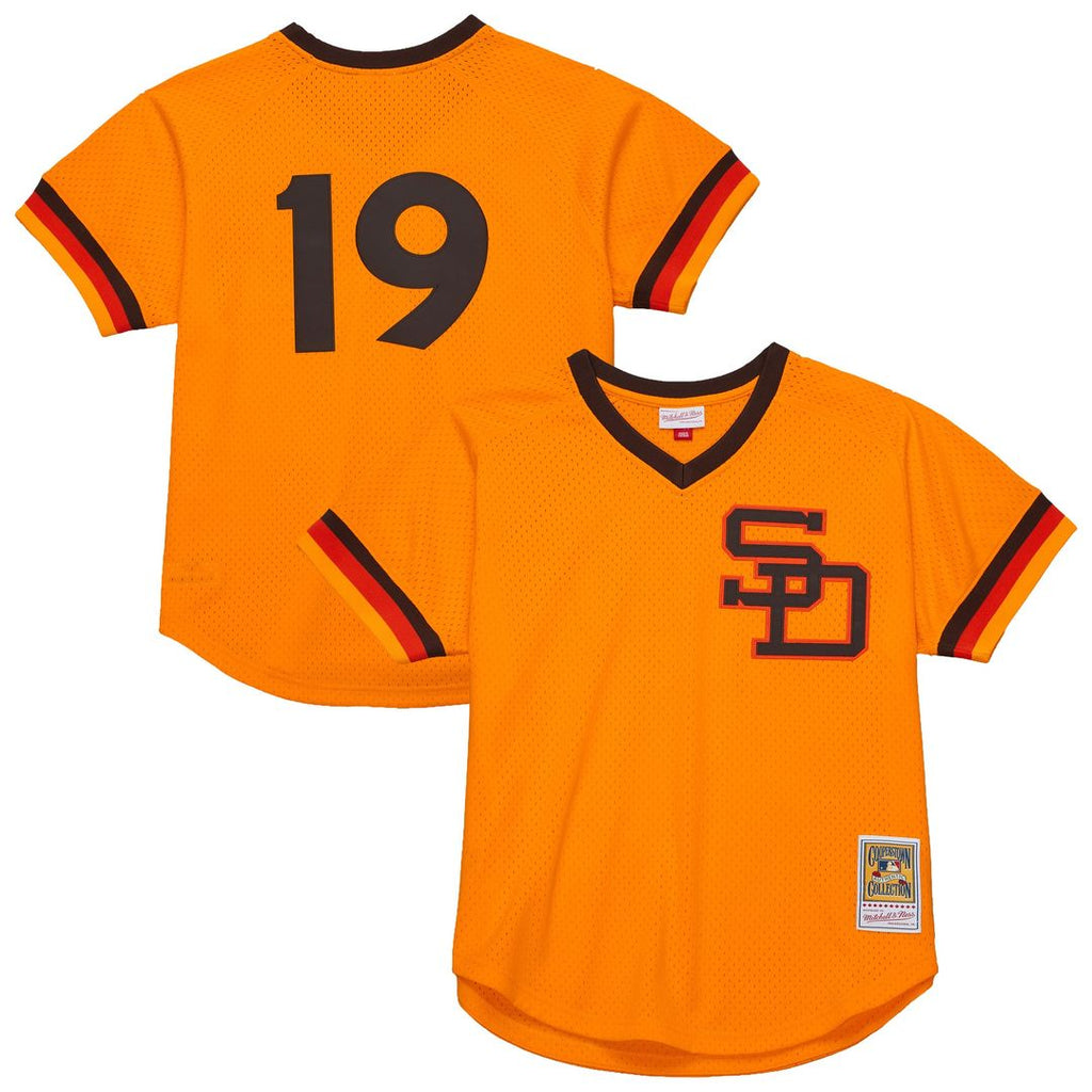 Tony Gwynn San Diego Padres Big & Tall Cooperstown Mesh Jersey - Gold