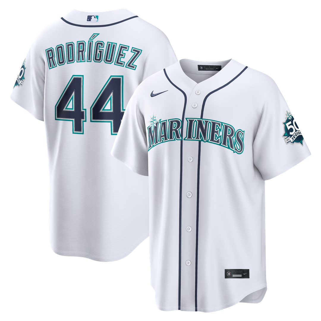 Julio Rodríguez Seattle Mariners Alternate Stadium 50th Season Patch Jersey - Teal