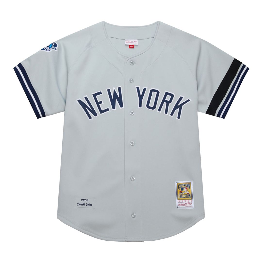 Derek Jeter New York Yankees 2000 Championship Jersey - Gray