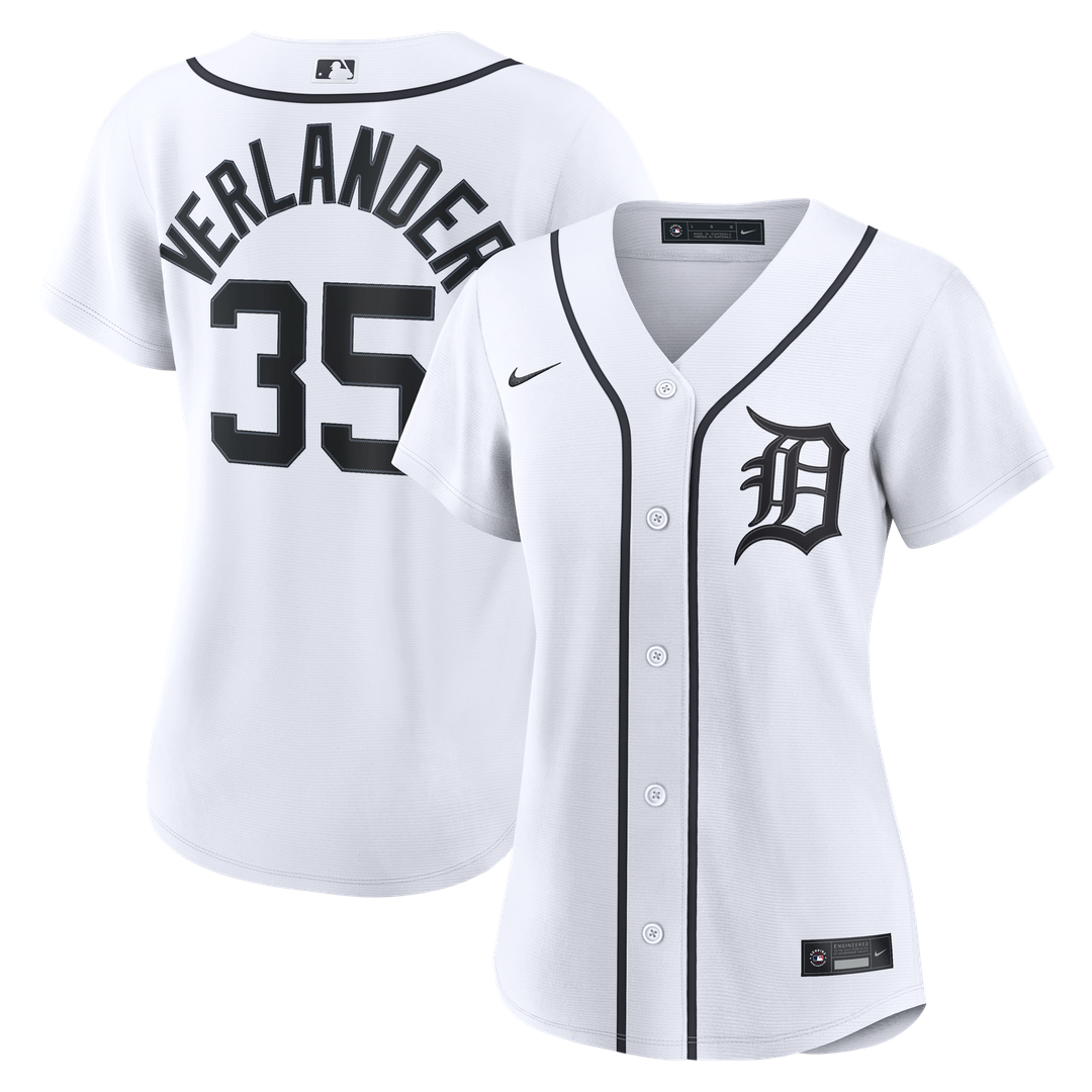 Justin Verlander Detroit Tigers Women's Home Jersey - White