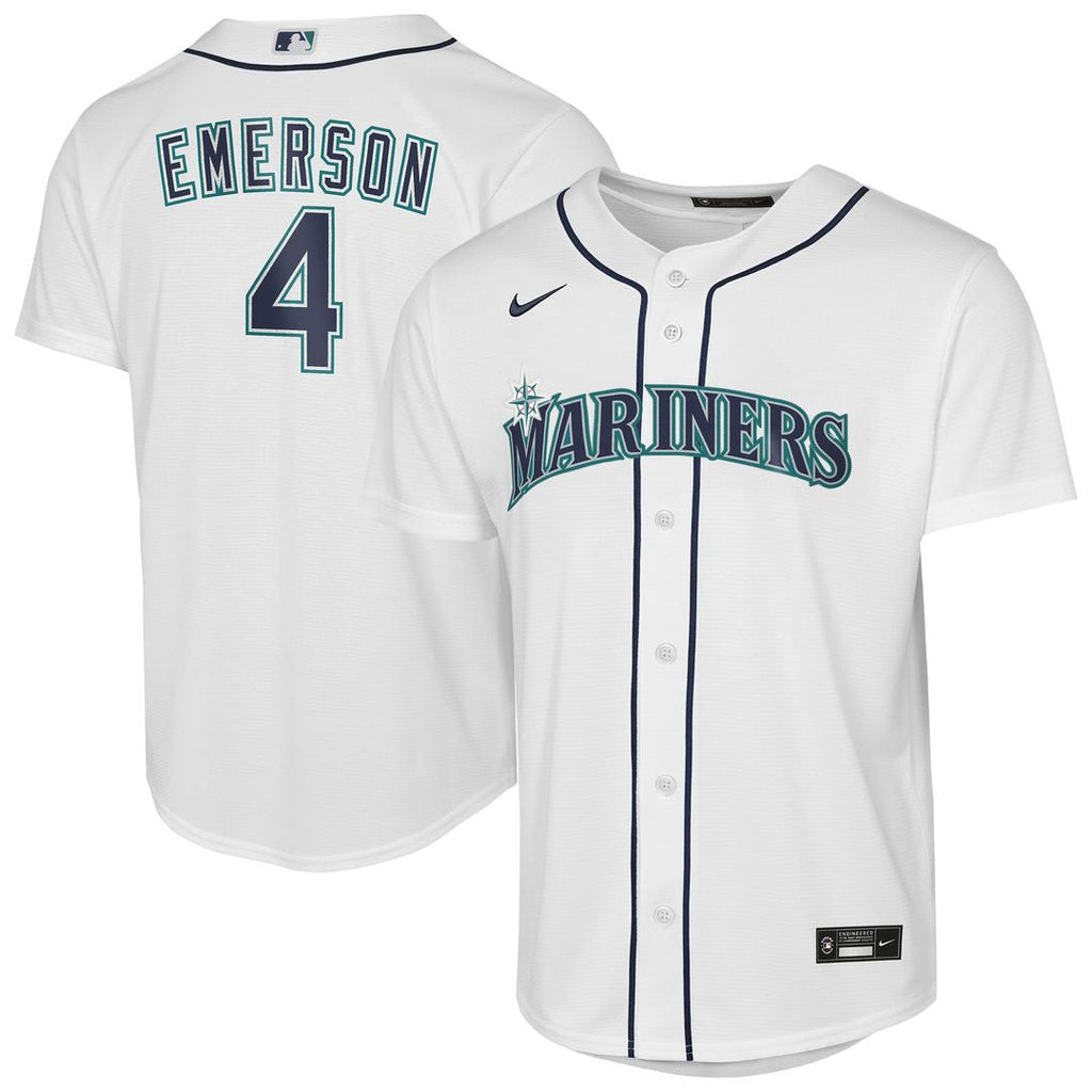 Colt Emerson Seattle Mariners Youth Home Jersey - White