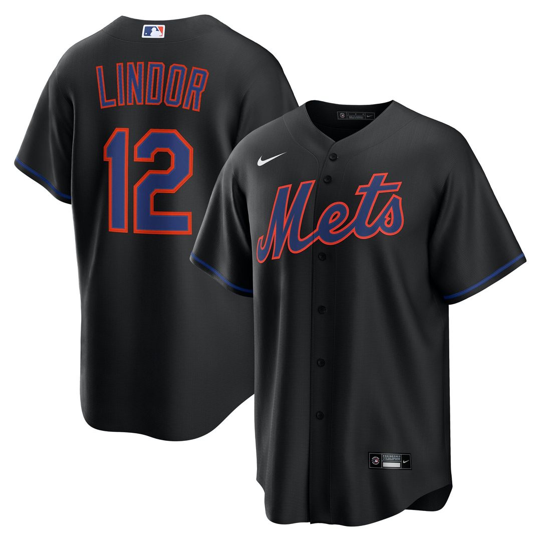Francisco Lindor New York Mets Alternate Jersey - Black