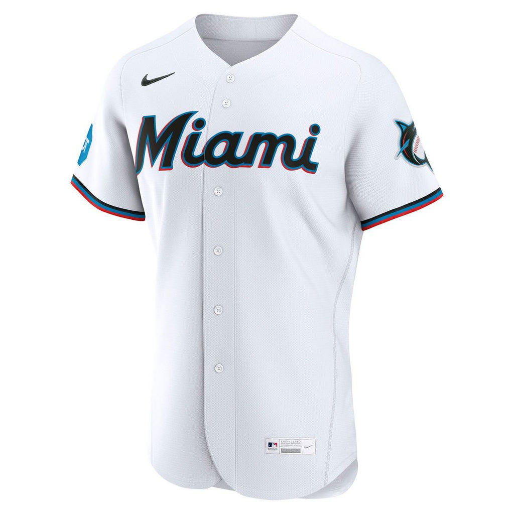 Miami Marlins Home Sponsor Patch Jersey - White