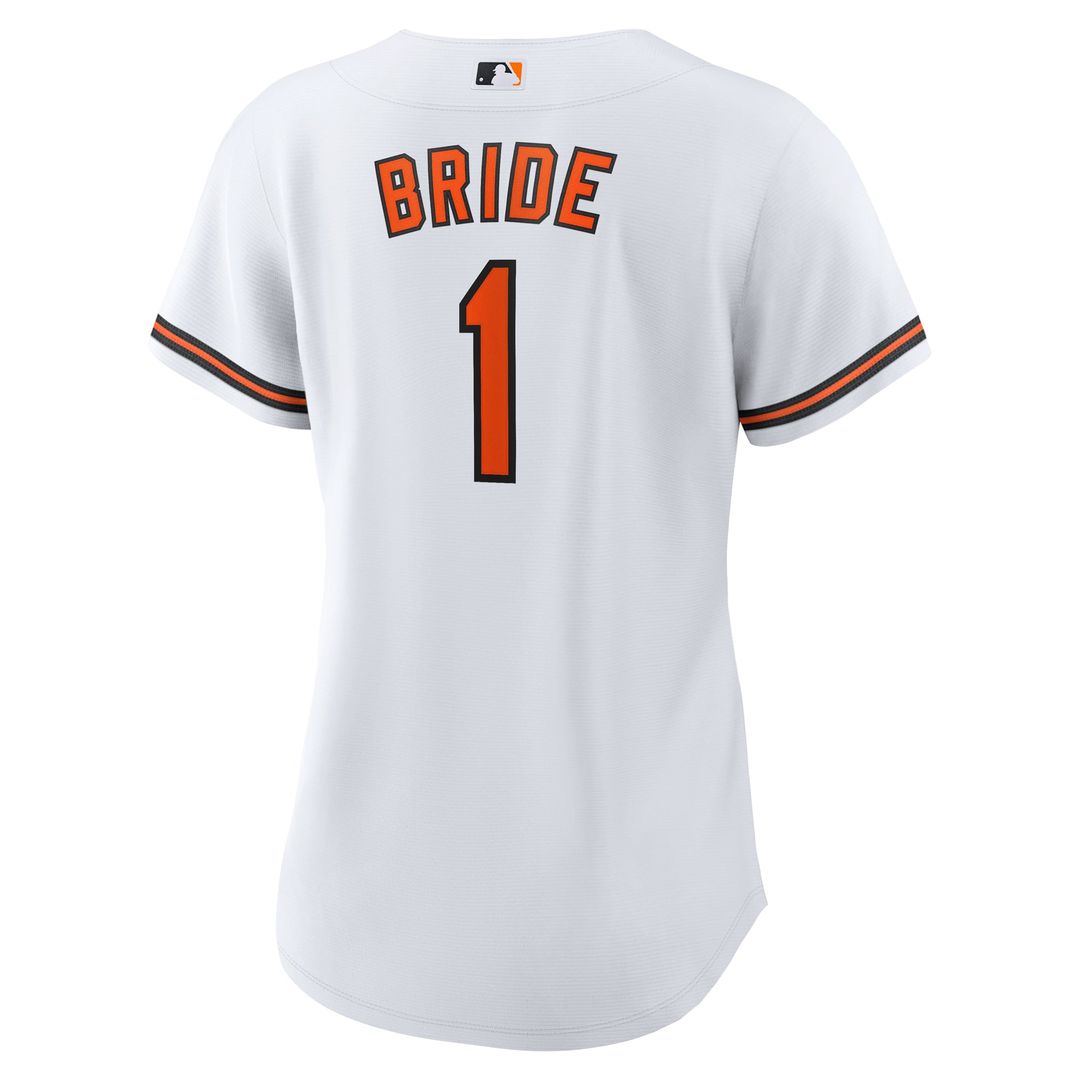 Baltimore Orioles Women's #1 Bride Home Jersey - White