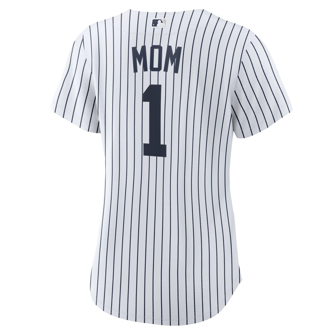 New York Yankees Women's #1 Mom Home Jersey - White