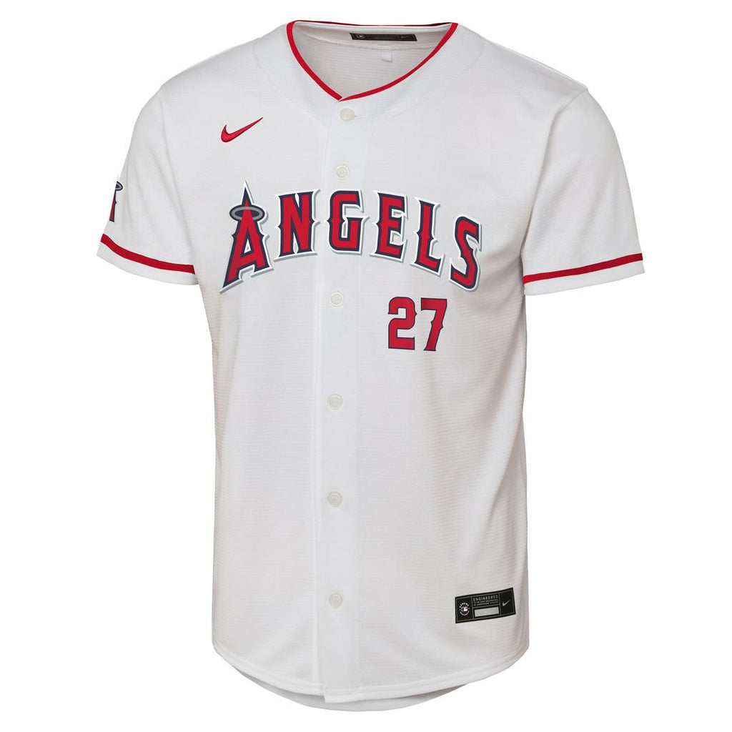 Mike Trout Los Angeles Angels Youth Home Jersey - White