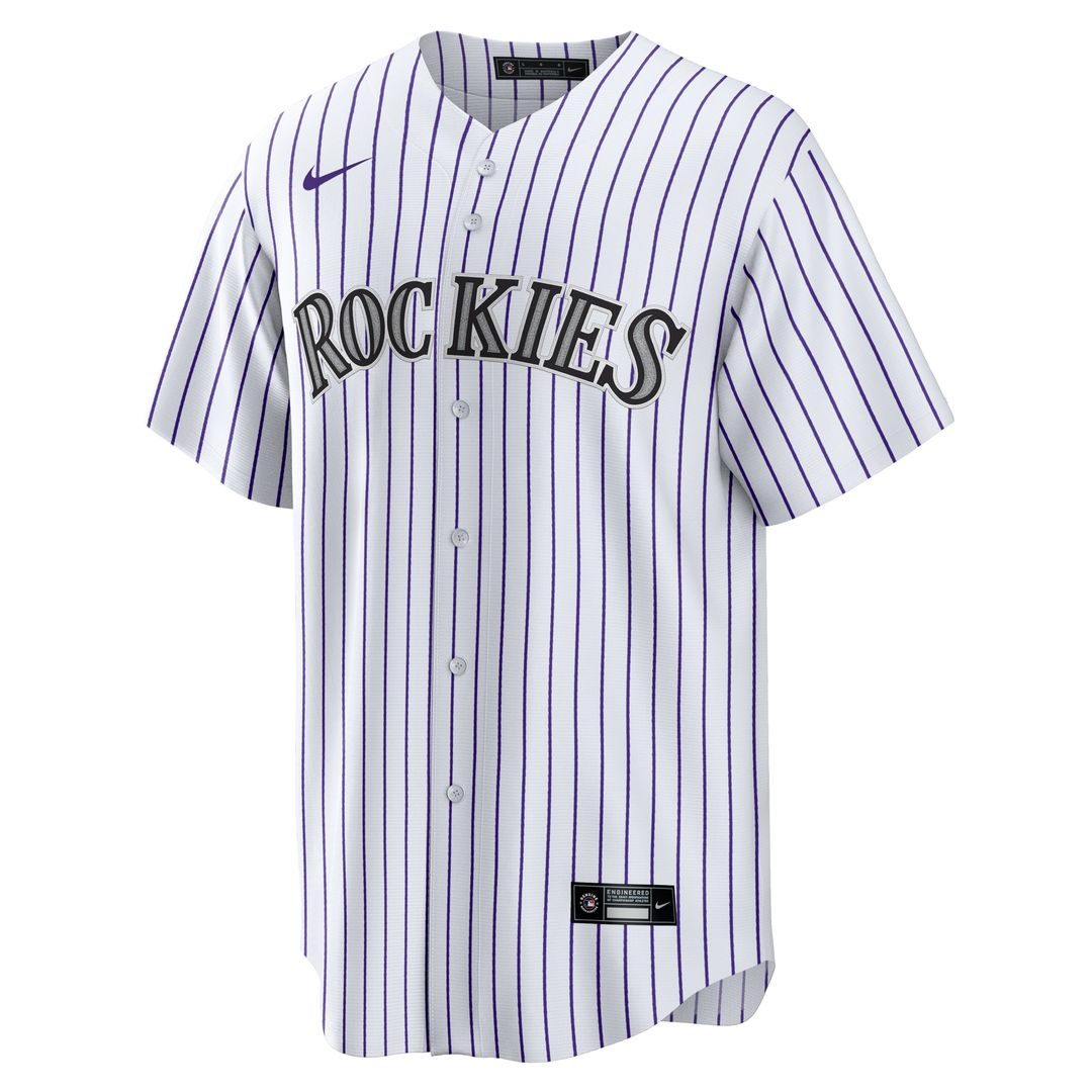 Colorado Rockies #1 Groom Home Jersey - White