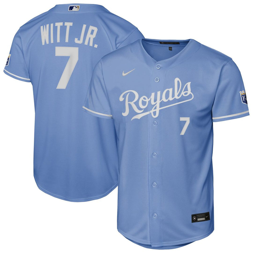 Bobby Witt Jr. Kansas City Royals Youth Alternate Jersey - Light Blue