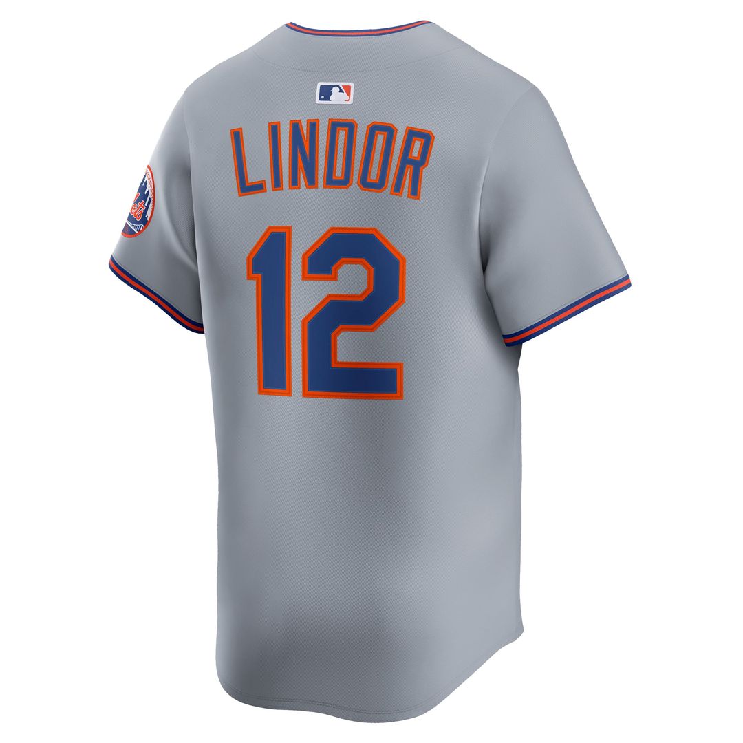 Francisco Lindor New York Mets Road Jersey - Gray
