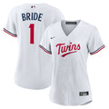 Minnesota Twins Women's #1 Bride Home Jersey - White