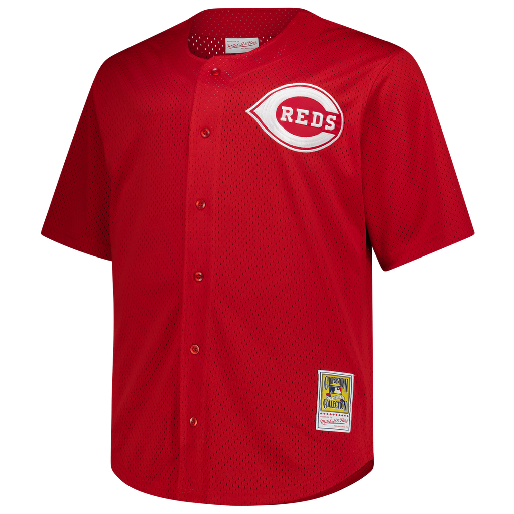 Deion Sanders Cincinnati Reds Big & Tall Cooperstown Mesh Jersey - Red