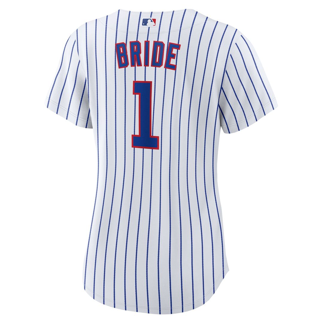 Chicago Cubs Women's #1 Bride Home Jersey - White