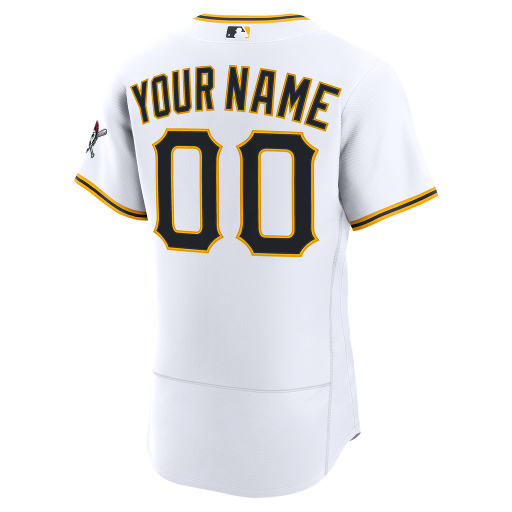 Pittsburgh Pirates Home Authentic Custom Jersey - White