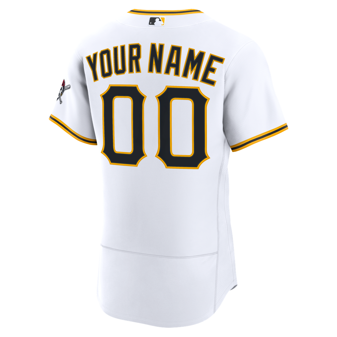 Pittsburgh Pirates Home Authentic Custom Jersey - White