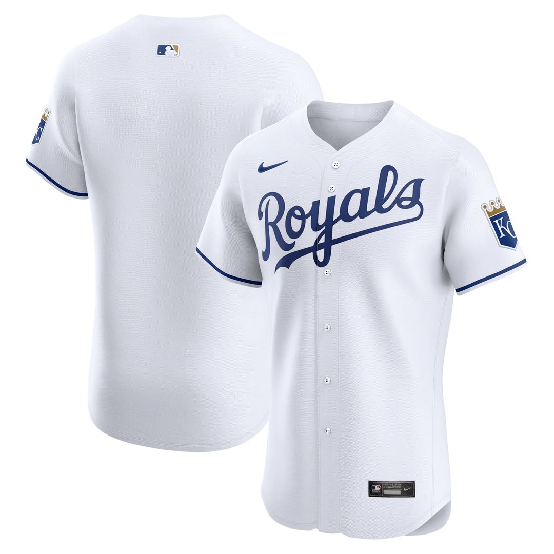 Kansas City Royals Road Elite Patch Jersey - Gray
